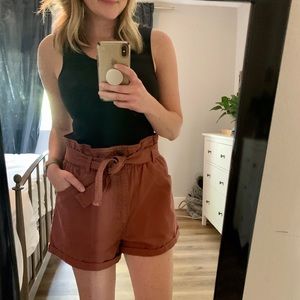 Abercrombie High Waist Paper Bag Shorts